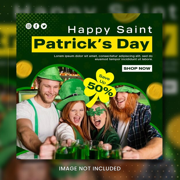 PSD bonne journée de saint-patrick