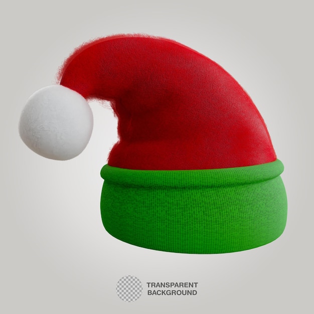 Bonnet De Noel De Noël. Illustration 3d.