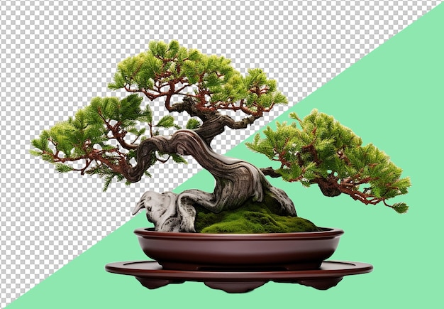 PSD bonsai isoliert auf transparentem hintergrund
