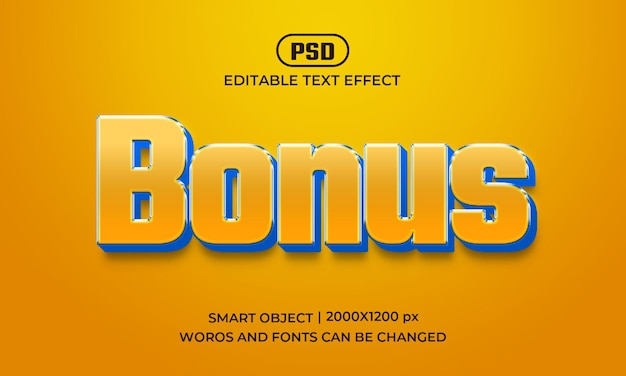 PSD bonus 3d bearbeitbarer texteffekt