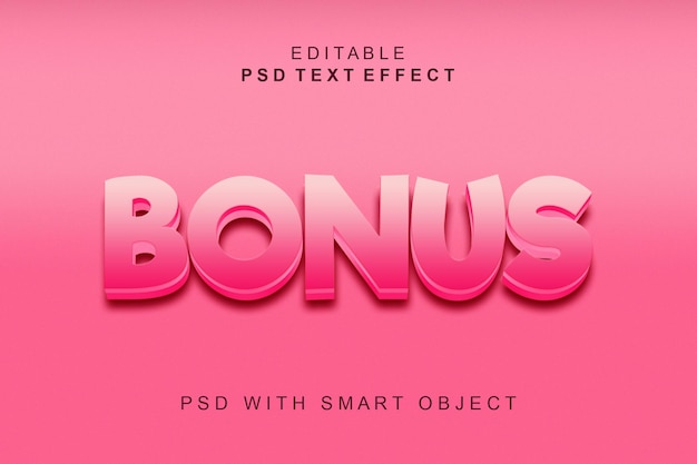 Bonus 3D-Textstil-Effekt