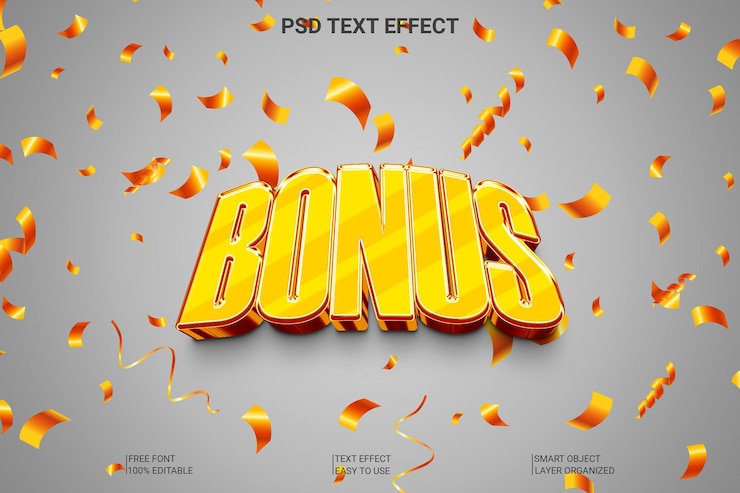 PSD bonus-bearbeitbare 3d-text-effekt