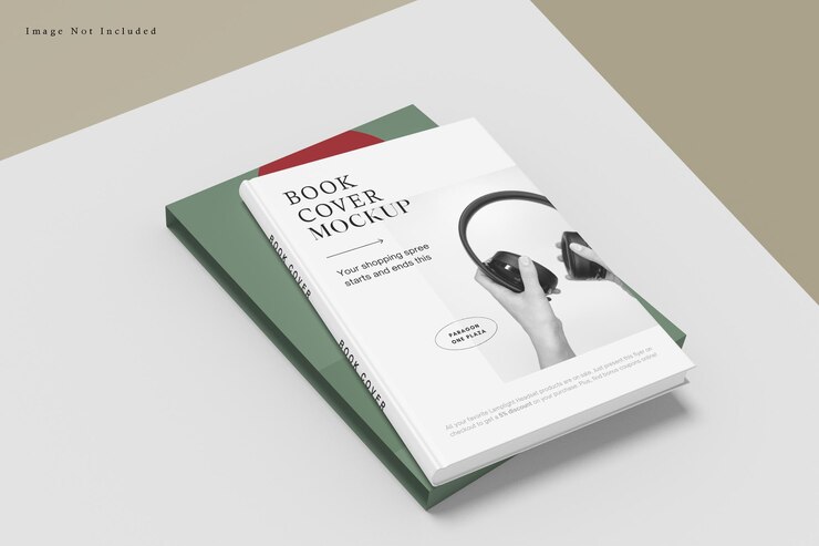 Book Cover Mockup Design isolato