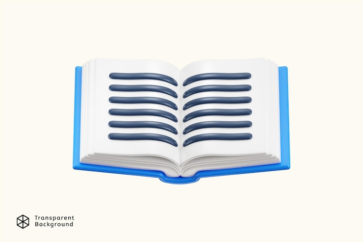 PSD book icon 3d rendering vector illustration