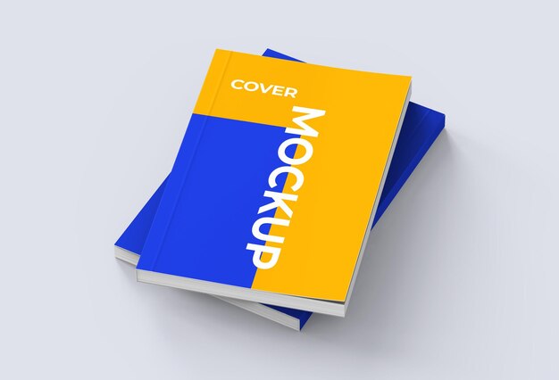 Book mockup PSD Libro con copertina rigida oggetto intelligente facile da modificare