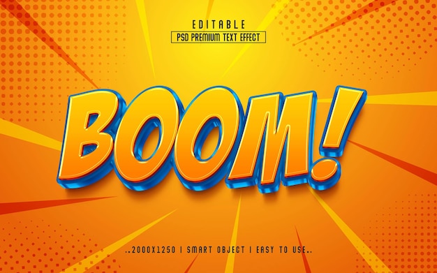 Boom 3D-Texteffekt-Stilvorlage Premium