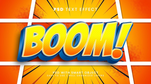 Boom Comic editierbarer Texteffekt mit Cartoon- und Kindertextstil