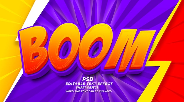 PSD boom comic-kunst psd 3d bearbeitbarer texteffekt