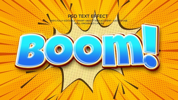 Boom-Text-Effekt aus Comicbüchern