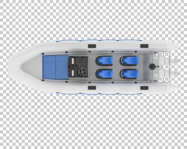 Boot auf transparentem Hintergrund 3D-Darstellung