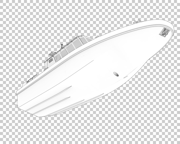 PSD boot isoliert auf transparentem hintergrund 3d-rendering-illustration