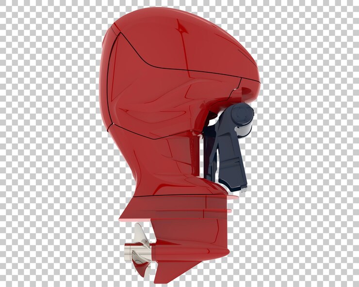 PSD bootsmotor auf transparentem hintergrund 3d-darstellung