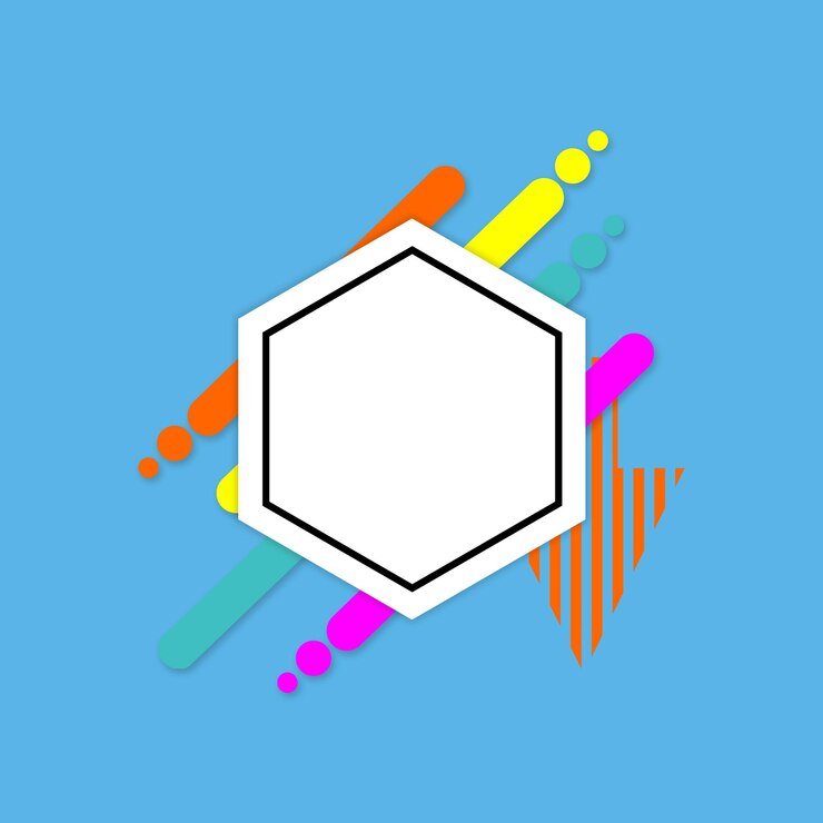 PSD bordure géométrique abstraite minimaliste