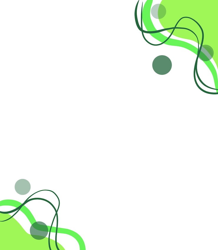 PSD bordure verticale du cadre dans une illustration de style abstrait avec couleur verte