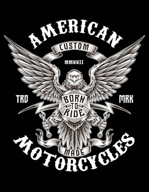 Born to Ride Eagle-Logo