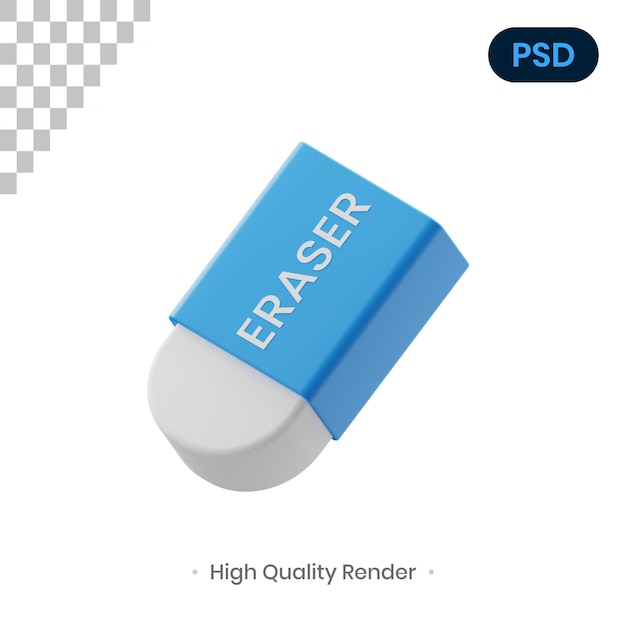 PSD borrador icono 3d premium psd