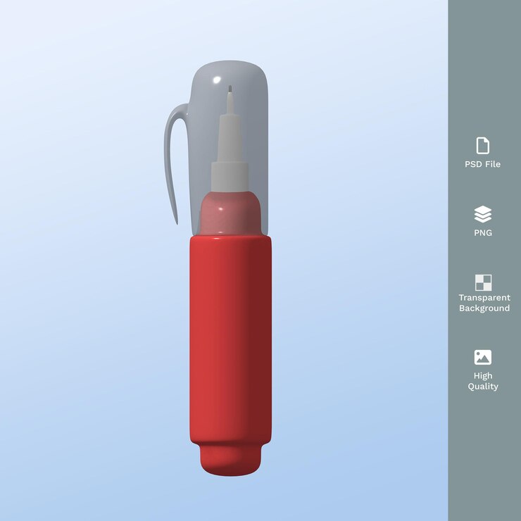PSD borrador de pluma psd render 3d
