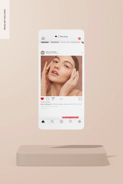 Borrar Post Instagram Mockup Vista Frontal