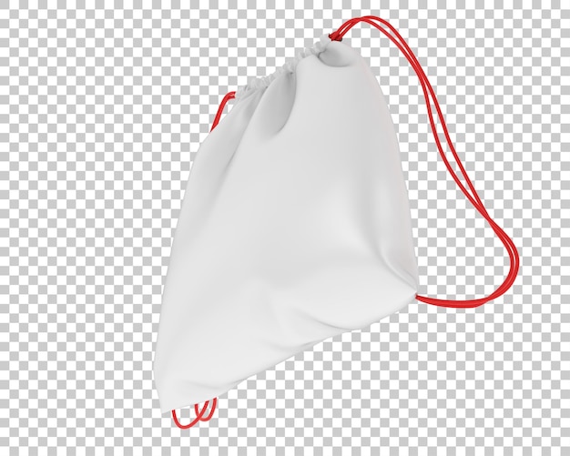 Borsa con coulisse su sfondo trasparente 3d rendering illustrazione