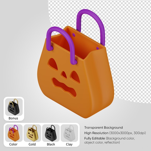 borsa di halloween 3d