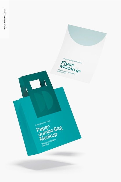 Borsa Jumbo di carta con modello di volantino, galleggiante