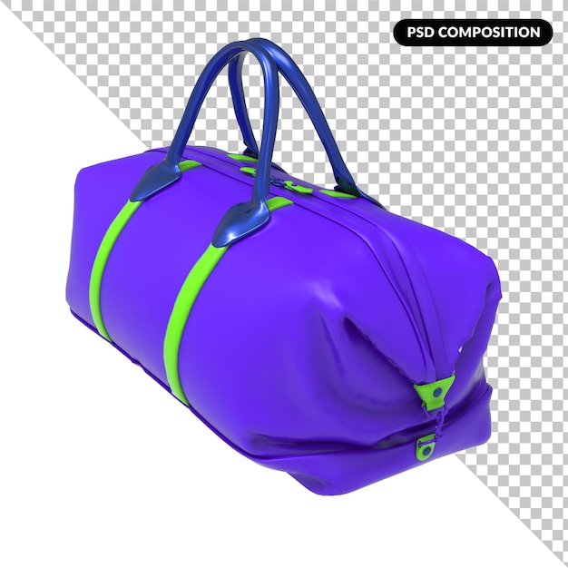 Borsa sportiva isolata 3d