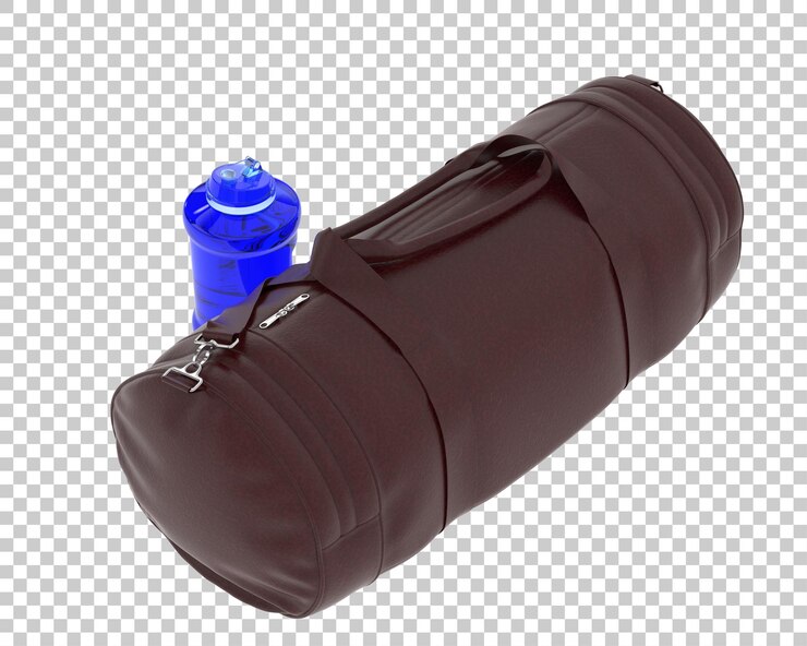 PSD borsa sportiva isolata su sfondo trasparente illustrazione di rendering 3d