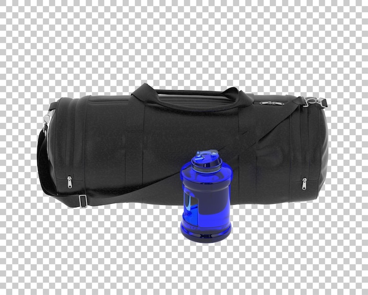 PSD borsa sportiva isolata su sfondo trasparente illustrazione di rendering 3d