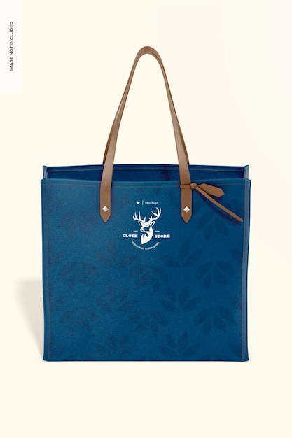 Borsa tote con manico in pelle Mockup vista frontale