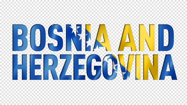 PSD bosnien und herzegowina flagge textschrift