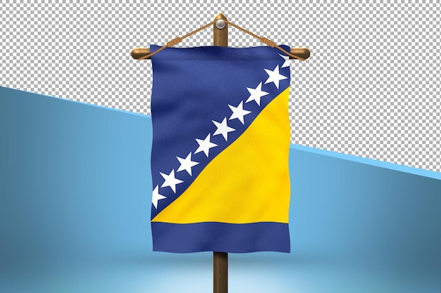 PSD bosnien und herzegowina hang flag design hintergrund