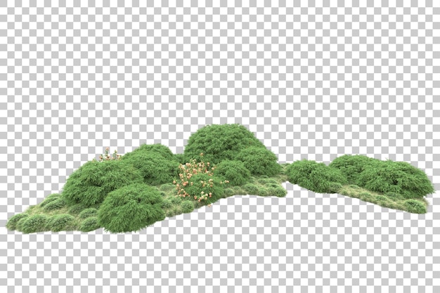 Bosque tropical aislado sobre fondo transparente Ilustración de renderizado 3d