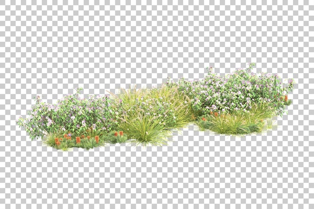 Bosque tropical aislado sobre fondo transparente Ilustración de renderizado 3d