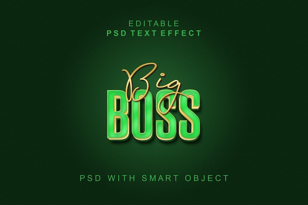 Boss effetto testo 3d