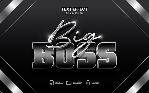 PSD boss-text-effekt