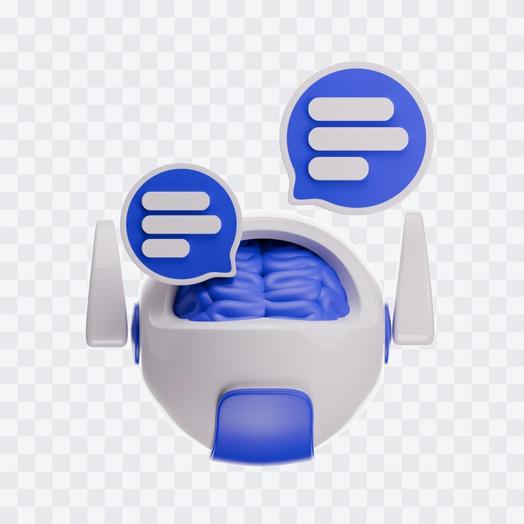 PSD bot de chat con ia ilustración en 3d