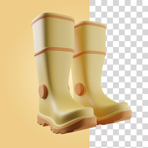 PSD bota de jardinagem ícone 3d