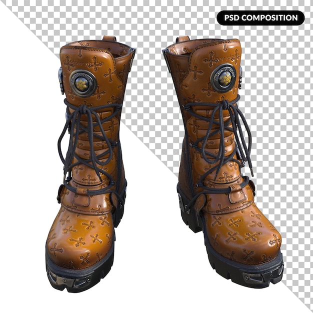 Bota de moda aislada 3d