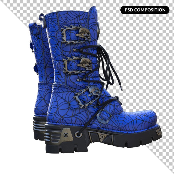 PSD bota de moda aislada 3d