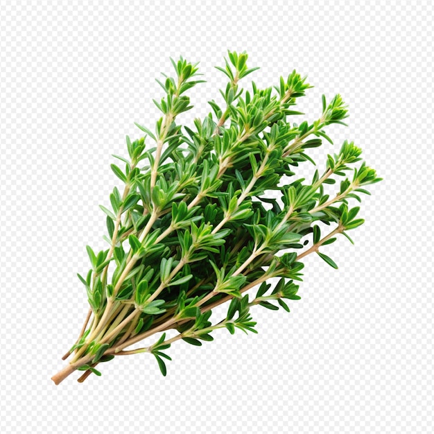 Botanische Illustration frischer Thymianzweig lebendige grüne Blätter aromatische Kräuter Nahaufnahme