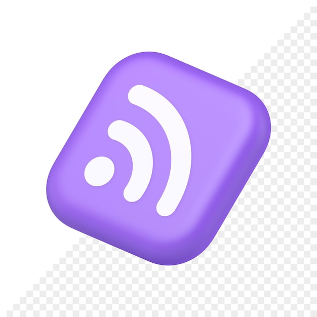 Botão de acesso wi-fi disponível conexão de internet sem fio sinal símbolo ícone do site renderização em 3d