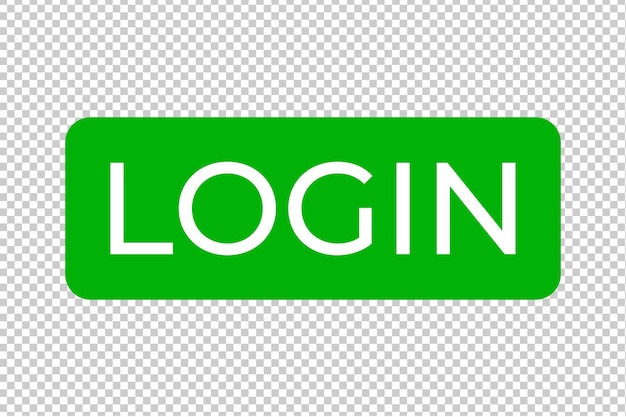 PSD botão de login elemento modelo de design verde formato de arquivo de fundo transparente botão de login psd