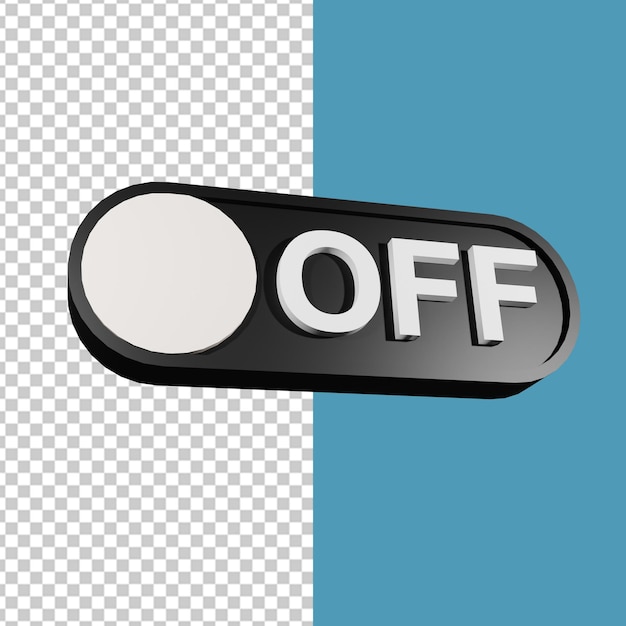 botão de opção desligado ilustração 3D render