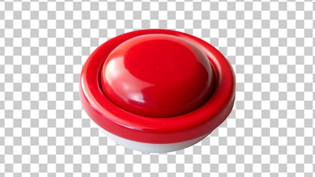 PSD botão vermelho isolado em fundo transparente