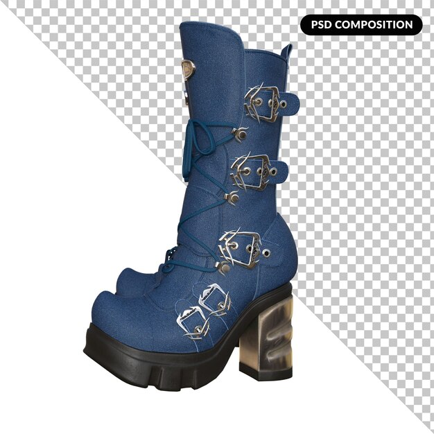 PSD las botas aisladas en 3d