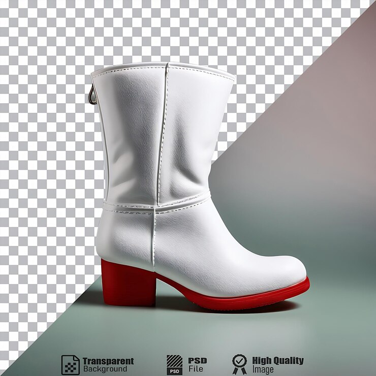 PSD botas blancas y rojas