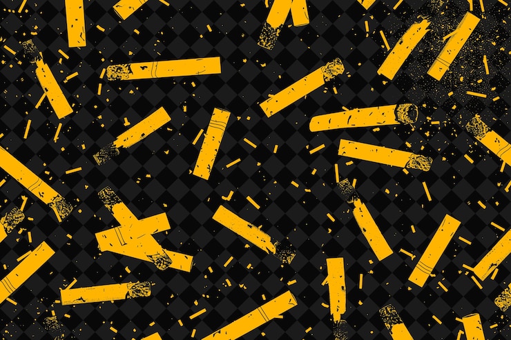 PSD botas de cigarrillo desechadas con bordes quemados y símbolos de advertencia diseños de fondo de textura creativa