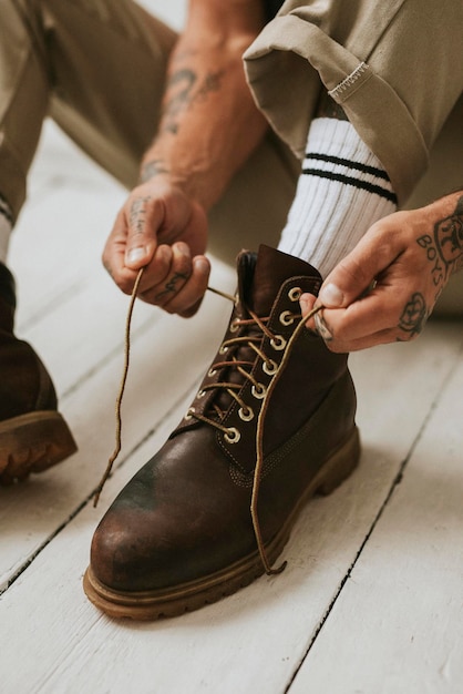 Las botas de cuero casuales para hombres PSD