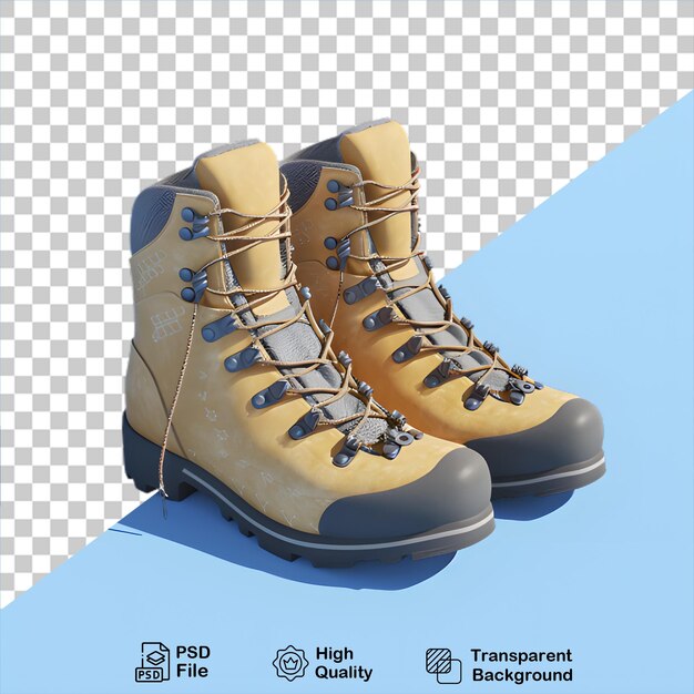 PSD botas de caminhada isoladas em fundo transparente incluem arquivo png