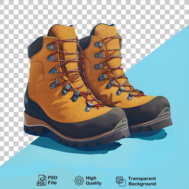 PSD botas de caminhada isoladas em fundo transparente incluem arquivo png